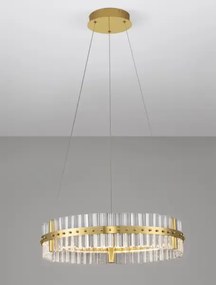 LED stmievateľný platinum zlatý moderný luster Kezo-60