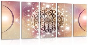 5-dielny obraz očarujúca Mandala