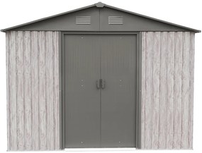 Záhradný domček BestBerg ZDB-9SD / 9 m² / 279 x 324 x 211 cm / biele drevo / sivá