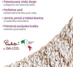 Bielastické poťahy VENEZIA béžová kreslo (š. 60 - 110 cm)