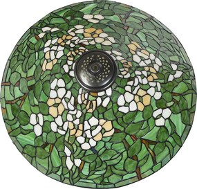 Závesné zelené svietidlo Tiffany Tremblay - Ø 50x135 cm E27/max 1x60W