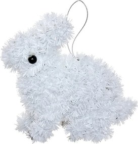 Přívěsek Králík 14 cm Bílý Plast - 11*5*14 cm