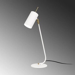 Biela stolnová lampa s kovovým tienidlom (výška 55 cm) Sivani – Opviq lights