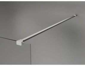 Mexen Lunar sprchová stena ľavá 140 x 200 cm, 8mm číre sklo, brúsená oceľ, 830-140-000-97-00-L