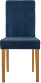 Sada 2 ks jedálenských stoličiek Ina látka cord, antik svetlá - modrá