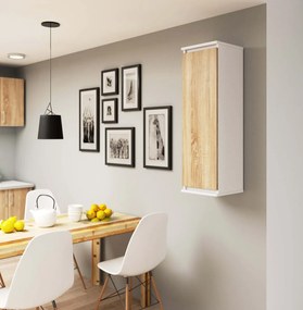 Závesná skrinka Star 30 cm biela/sonoma