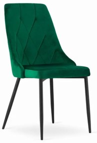 Zamatová stolička Lima zelená