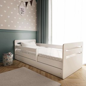 Letoss Detská posteľ TOMI - 180/80 Biela S matracom Bez uložného priestoru