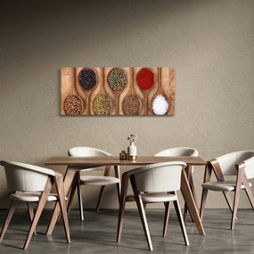 Obraz - Korenie na lyžiciach (120x50 cm)