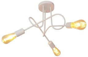 Detský prisadený luster OXFORD 3xE27/15W/230V biela