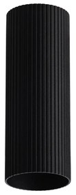Minimalistické bodové svietidlo Lucas Ribbed Tube 40 čierna