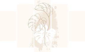 Obraz - Line art monstera N⁰1 (150x105 cm)