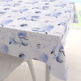 Biante Bavlnený štvorcový obrus Sandra SA-289 Viva Italia modrá 140x140 cm