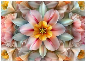 Obraz - Kaleidoskopický kvet (70x50 cm)
