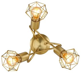 Globo 54802GB-3D - Prisadený luster XARA I 3xE14/40W/230V zlatá