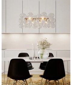 ByRydens 4200880-6509 - Závesné svietidlo na lane GROSS BAR 8xG9/4W/230V číre