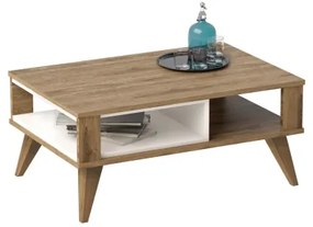 Konferenčný stolík IONIS 40x90 cm hnedá/biela