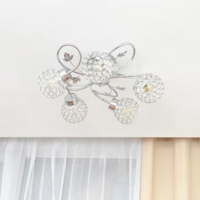 Prisadený luster SOPHIA 5xE27/15W/230V lesklý chróm/číra