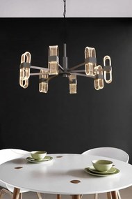 Toolight Toolight, LED závesné stropné svietidlo 6x20W APP770-6C + diaľkový ovládač, čierna, OSW-05021