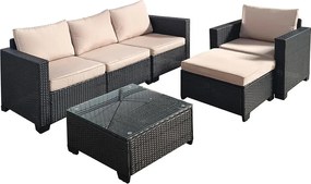 Set záhradného nábytku 6-dielny ratanový Avenberg ROVERO