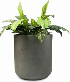 Okrúhly kvetináč CHICO, sklolaminát, priemer 45 x výška 50 cm, sivý