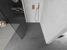 Mexen Kioto L, sprchová zástena Walk-In 85 x 200 cm, 8mm číre sklo, ružové zlato profil, 800-085-103-60-00