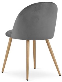 Zamatová stolička Berg sivá