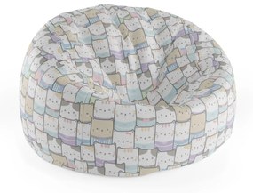 Sablio Sedací vak Cocoon Farebné mačiatka - 75 x 45 x 35 cm