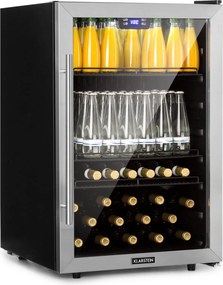 Klarstein Beersafe 5XL, chladnička, 147 l, 3 police, panoramatické sklenené dvere, nehrdzavejúca oceľ