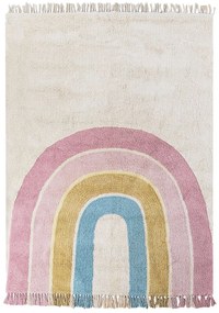 Detský bavlnený koberec 140 x 200 cm béžový/viacfarebný TATARLI Beliani