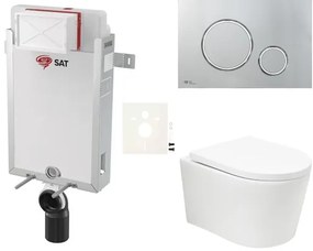 Závesný wc set SAT BREVIS na zamurovanie vírové splachování SIKOSZBRTOR71
