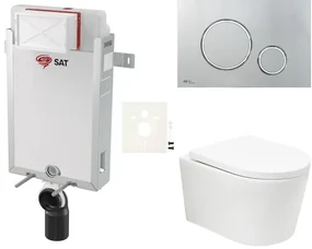 Závesný wc set SAT BREVIS na zamurovanie vírové splachování SIKOSZBRTOR71