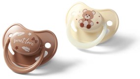 Cumlík silikónový, anatomický tvar, 0-6m, 2 ks - Sweet Love