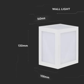 LED Vonkajšie nástenné svietidlo LED/12W/230V IP65 4000K biela