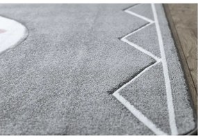 Detský kusový koberec Mýval sivý 80x150cm