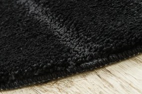Kúpeľňový koberček SUPREME LINES línie, čierny kruh