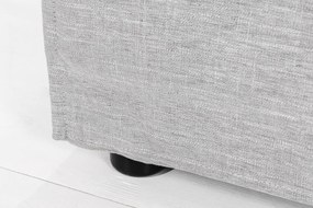 Rohová sedačka HEAVEN 255 cm ľanová látka sivá