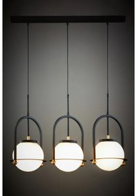 Jupiter 1916 - Luster na lanku ROSSO 3xE27/15W/230V čierna