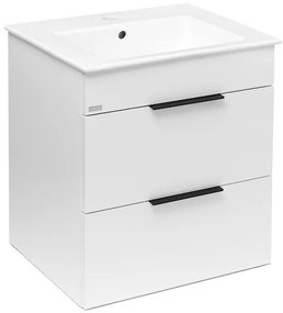 Kúpeľňová skrinka s umývadlom Jika Plan 55x44,1x62,2 cm biela H4536121763001, 1 ks