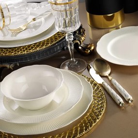 24-dielna jedálna súprava z bieleho porcelánu