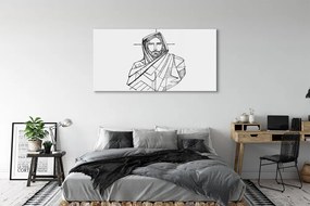 Obraz na akrylátovom skle Ježiš výkres 140x70 cm