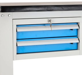 Dielenský stôl Solid MDF-21, 180 cm, 2 závesné boxy, čierna
