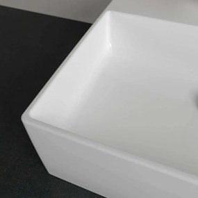 VILLEROY &amp; BOCH Memento 2.0 obdĺžnikové umývadlo na dosku s otvorom, bez prepadu, 500 x 420 mm, biela alpská, 4A075101