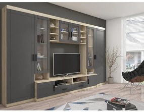 Obývacia stena Paris grafit/sonoma