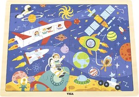 Puzzle na podstavci Viga 44586 48 dielikov - spoznávanie vesmíru