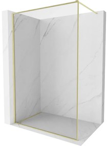 Mexen, Mexen Kioto-XF sprchová stena s rámom 70 x 202 cm, priehľadná 10 mm, brúsené zlato - 800-070-104-55-00-X