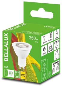 NEZARAZENO LED žiarovka BELLALUX ECO, GU10, PAR16, 4,5 W, 350lm, 2700K, teplá biela
