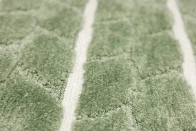 Sada kúpeľňových koberčekov FANO biela / zelená