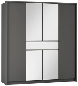 Skriňa Split 157 grafit/zrkadlo