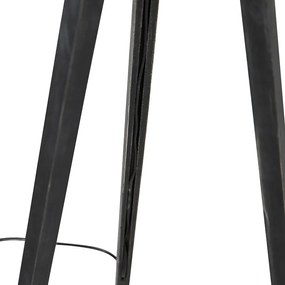 Rustikálna stojaca lampa trojnožka čierna - Tripod Classic
